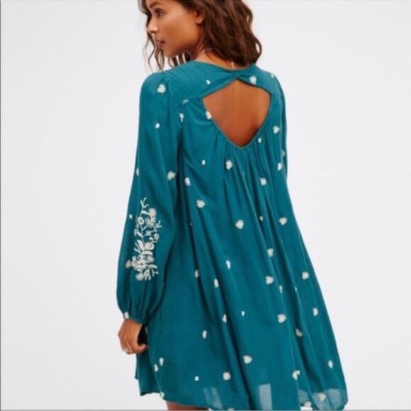 Free People Teal Blue Tennessee Dress - Picture 6 of 10